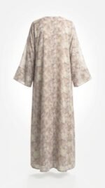 Lilac watercolour floral abaya, back view